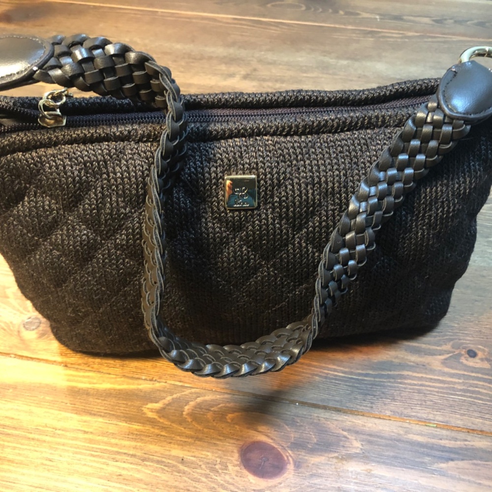 Lina Brown Woven Mini Purse